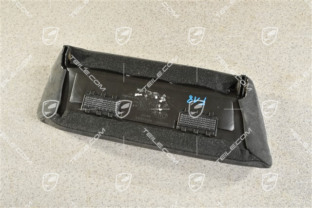 Lordosenstütze, Leder Schwarz mit Karminrot Ziernähte, R