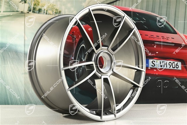 21-inch wheel rim Turbo S, 11J x 21 ET66, Platinum satin matt
