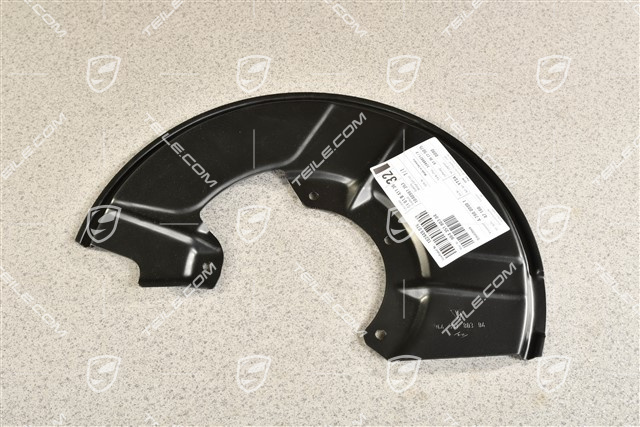 Front axle disc brake protective plate, L