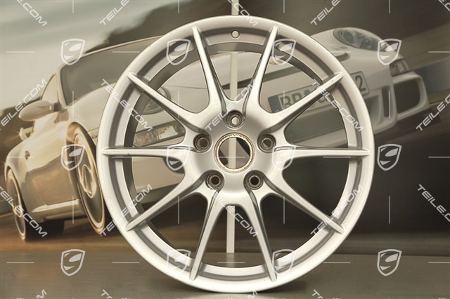 19-inch Boxster Spyder wheel, silver, 8,5J x 19 ET55 19-inch Boxster Spyder wheel, silver, 8,5J x 19 ET55