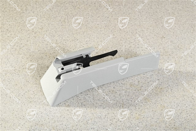 Front seat rail cover, rear, Steel Grey