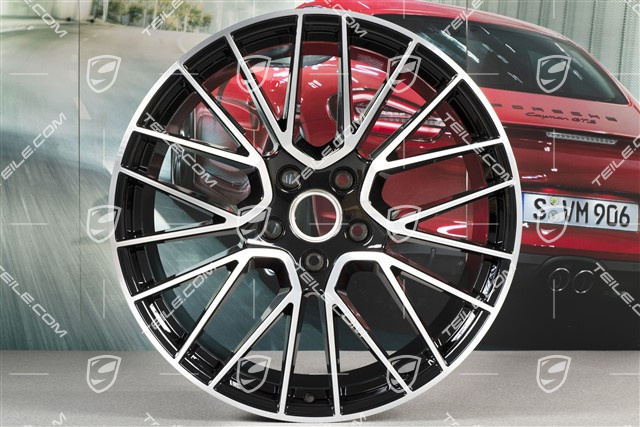 21" Felgensatz Cayenne RS Spyder, 11J x 21 ET58 + 9,5J x 21 ET46, schwarz hochglanz