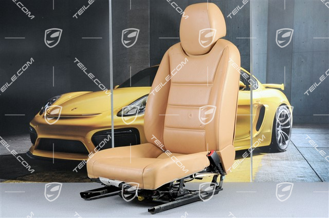 Seat, elect. adjustment, lumbar, leather, sand beige, damage, R