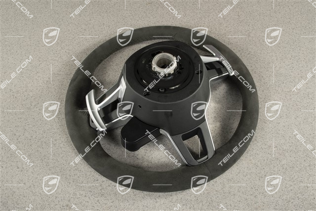 Multifunction steering wheel, 3-spoke, heated, Alcantara Black / Sport Chrono Package Plus