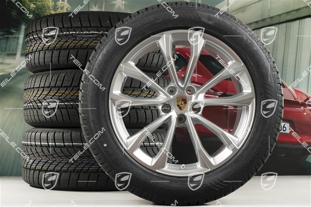 19-inch "Macan Design" winter wheels set, rims 8,5J x 19 ET21 + 9J x 19 ET21 + NEW Dunlop SP Winter Sport 4D winter tyres 235/55 R19 + 255/50 R19, with TPMS
