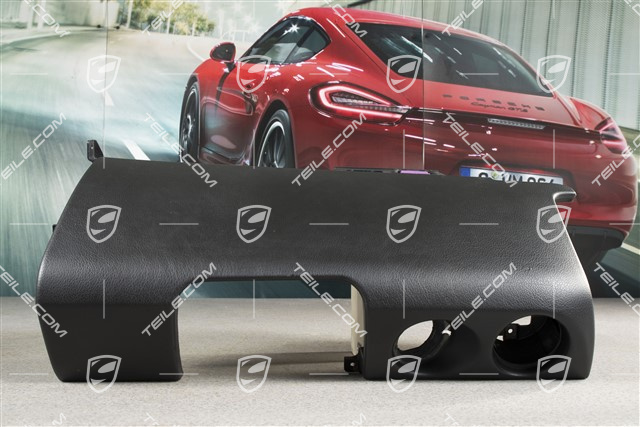 Trim lower section, Leatherette, Black