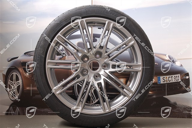 21" SportEdition Sommerräder Satz, GT-Silbermetallic, Felgen 10J x 21 ET 50 + Sommerreifen 295/35 R 21 107Y XL, ohne RDK-Sensoren