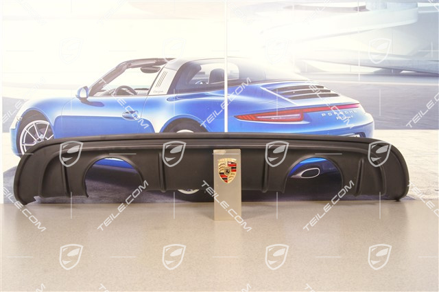 GTS 4,0L, Stoßstange, hinten, Untere Abdeckung / Diffusor, Schwarzmatt