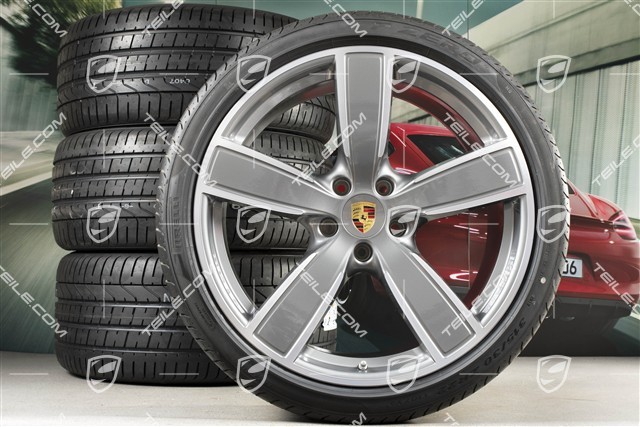 22-inch Cayenne Coupé Summer wheel set Sport Classic, wheel rims 10J x 22 ET48 + 11,5J x 22 ET52 + Pirelli summer tyres 285/35 R22 + 315/30 R22, with TPMS