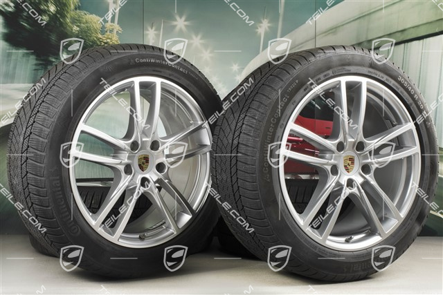 20-inch Cayenne Sport winter wheel set, rims 9J x 20 ET50 + 10,5J x 20 ET64 + Continental winter tyres 275/45 R20 + 305/40 R20, with TPMS