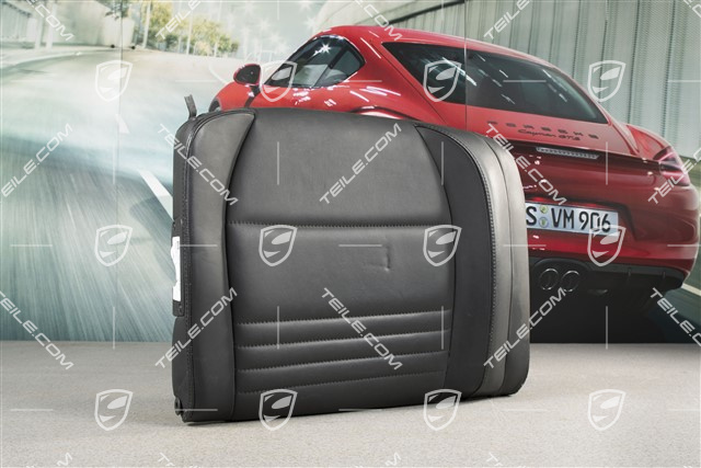 Back seat backrest, leather, black, Coupe, Turbo, R