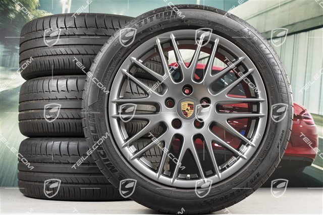 20" Koła letnie RS Spyder Design, 4x felgi 9,5J x 20 ET 47 + 4x opony 275/45 R 20 110Y XL, platynowe (półpołysk), z czujnikami ciśnienia RDK