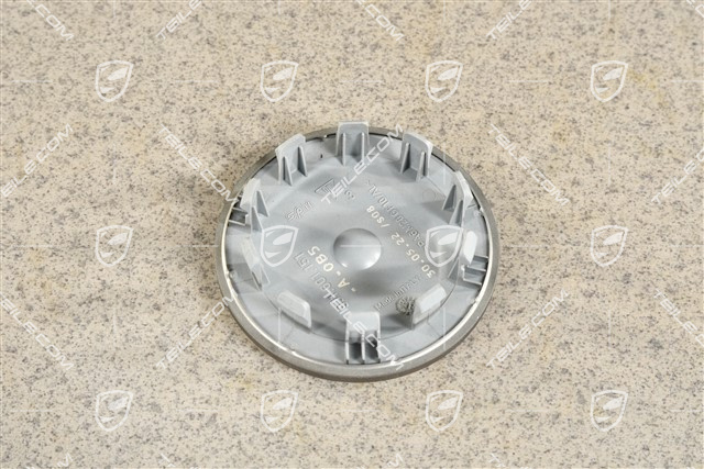 Radzierdeckel, Wappen farbig,  Platinum Seidenglanz / Ring in Platinum Seidenglanz