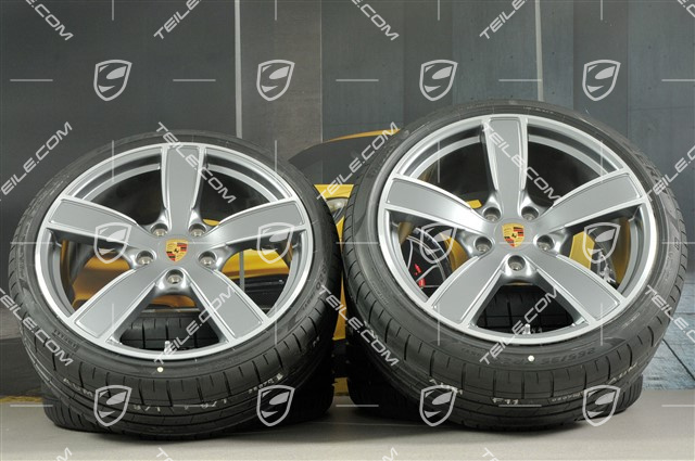 20-inch Carrera Sport summer wheels set, rims 8,5J x 20 ET57 + 10,5J x 20 ET47 + Pirelli P Zero summer tires 235/35 ZR20 + 265/35 ZR20, with TPMS