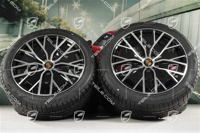 20-inch Turbo S Aero Design winter wheel set, rims 9J x 20 ET54 + 11J x 20 ET60, Pirelli winter tyres 245/45 R20 + 285/40 R20