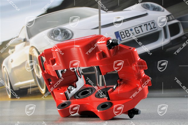 Festsattel ohne Belag, rot, Turbo 3,6, L