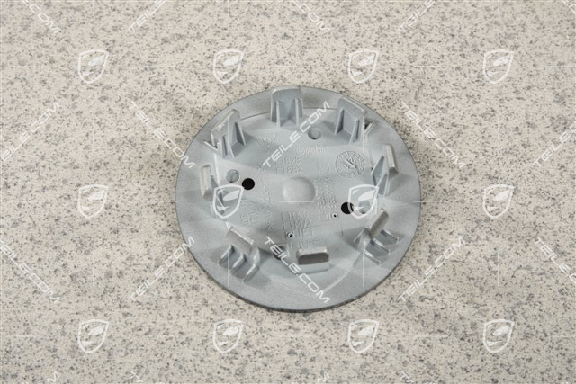 Hub cap, convex, coloured crest, black high gloss