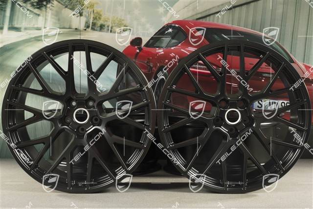 21" komplet felg RS Spyder, 9,5J x 21 ET27 + 10J x 21 ET19, czarny półmat