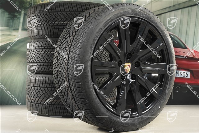 20-inch Taycan Tequipment Design winter wheel set, rims 9J x 20 ET54 + 11J x 20 ET60 + NEW Goodyear winter tyres 245/45 R20 + 285/40 R20
