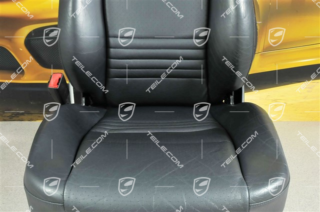Seat, manual adjustable, leather/leatherette, Metropole blue, L