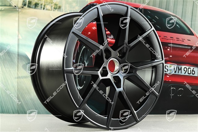 20+21" Carrera S komplet felg, 8,5J x20 ET50 + 11,5J x 21 ET79, czarny satynowy półmat