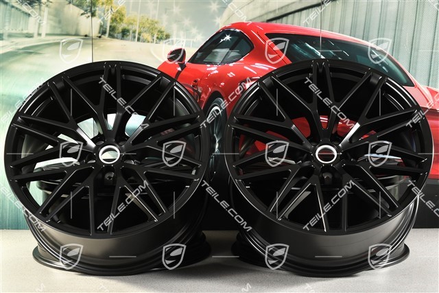 21" RS Spyder Design II Felgensatz, 9,5J x 21 ET27 + 10J x 21 ET19, schwarz seidenmatt