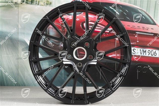 21" Felgensatz Cayenne RS Spyder, 11J x 21 ET49 + 9,5J x 21 ET46, für den Cayenne Coupé, schwarz seidenmatt