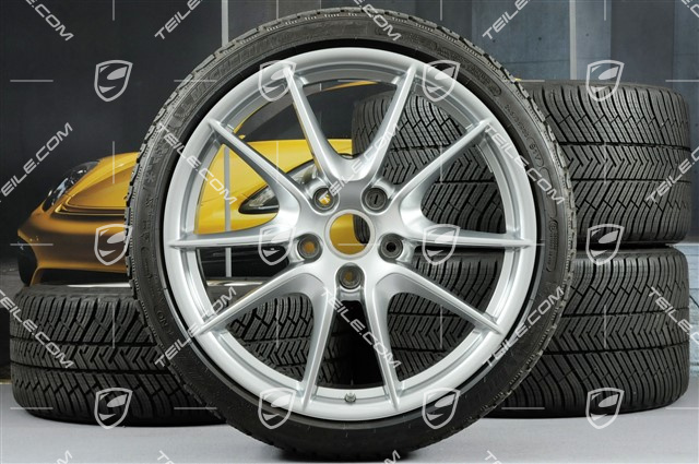 20-inch Carrera S (III) winter wheel set, 8,5J x 20 ET51 + 11J x 20 ET70 + NEW Michelin winter tyres 245/35 ZR20 + 295/30 ZR20, TPMS