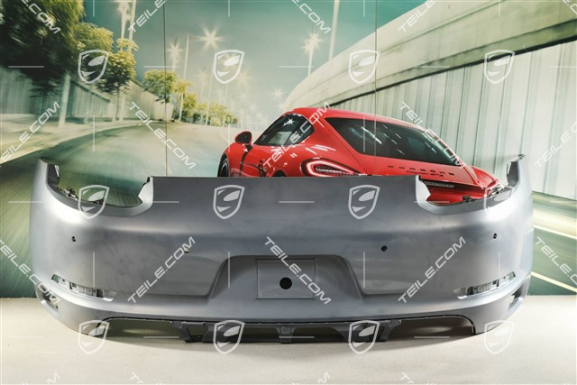 Rear bumper, C2/C2S, without Sports exhaust system, with ParkAssist and reversing camera, USA-Version