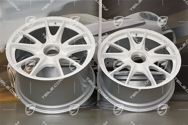 19" GT3 II Felgensatz, weiß, vorne 8,5J x 19 ET53 + hinten 12J x 19 ET63