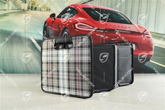 Foldable Luggage compartment box, 30 x 27,5 x 50, Turbo 50 Tartan fabric pattern