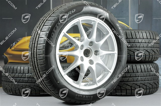 18-inch Panamera S winter wheel set, 8J x 18 ET 59 + 9J x 18 ET 53 + tyres 245/50 R18 + 275/45 R18, with TPM