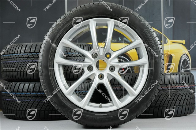 19" Koła zimowe, komplet "Panamera S", felgi 9J x 19 ET64 + 10,5 J x 19 ET62 + opony zimowe Continental ContiWinterContact PS830 P 265/45 R19 + 295/40 R19