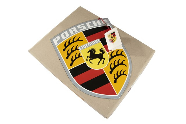 Porsche Classic Emailleschild - Porsche Wappen, 45 x 38 cm