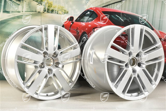 20" Felgensatz Panamera Design 2, 9,5J x 20 ET71 + 11,5J x 20 ET68, Brilliantchromlack