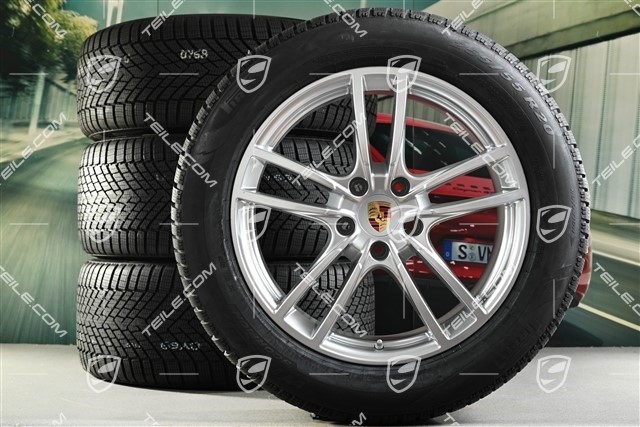 20-inch Cayenne COUPE Sport winter wheel set, rims 9J x 20 ET50 + 10,5J x 20 ET55 + NEW Pirelli winter tyres 255/55 R20 + 295/45 R20, with TPMS