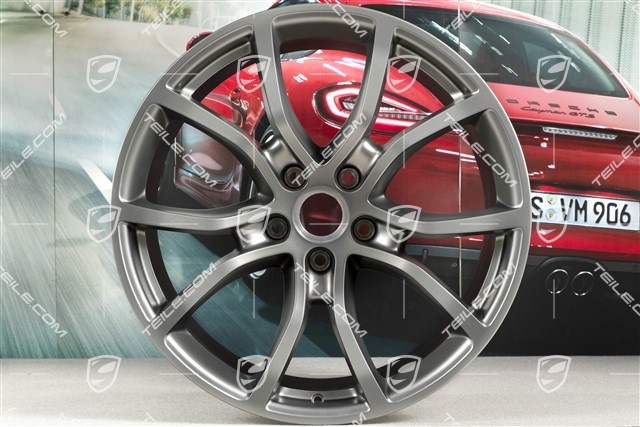 21" Felgensatz Cayenne Exclusive Design, 11J x 21 ET49 + 9,5J x 21 ET46, für den Cayenne Coupé, Platinum Seidenmatt