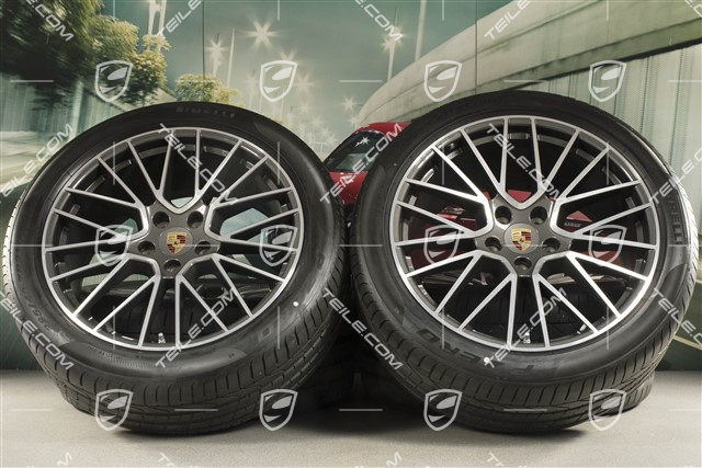 21" koła letnie Cayenne RS Spyder, komplet, felgi 9,5J x 21 ET46 + 11,0J x 21 ET49 + opony letnie Pirelli P Zero 285/40 R21 + 315/35 R21