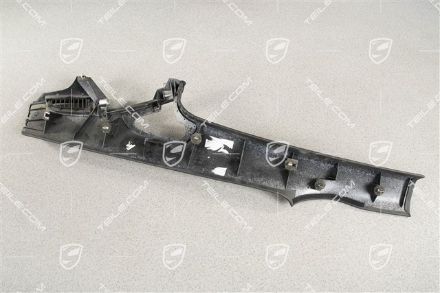 Verkleidung von C-Säule, Coupe, Leder, Schwarz, L