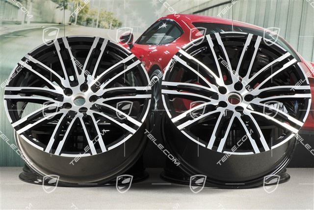 21" Felgensatz Turbo III, Felgen 10J x 21 ET19 + 9J x 21 ET26, schwarz hochglanz