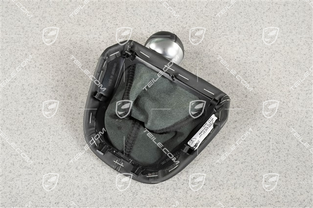 Schalthebelknopf, Schwarz, Leder, Cayman R