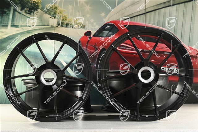 20+21" Carrera GTS, Felgen 8,5J x 20 ET50 + 11J x 21 ET82, schwarz seidenmatt