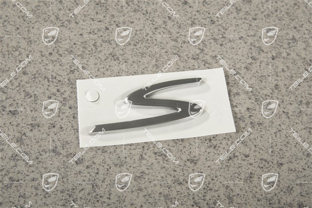 "S" Schriftzug, silbern