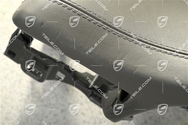 Schalttafelverkleidung / Armaturenbrett, oberer Teil, Leder, Agate Grey, Leder beschädigt