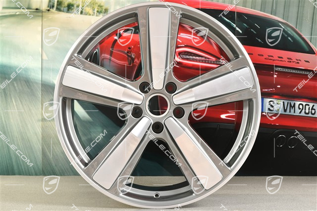 22-inch wheel rim, Exclusive Design Sport, 11,5J x 22 ET52, Platinum Silver
