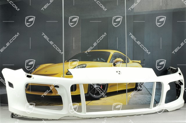 Front bumper, GTS / Porsche Design Edition 3, without PDC holes, rear view camera, with headlight washer system