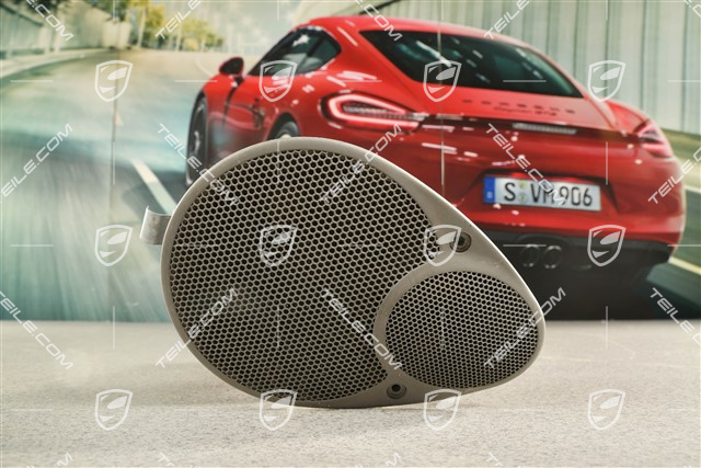 Dashboard trim Loudspeaker, Basic sound system (Harmann analog), Graphite grey, L