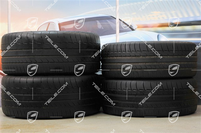18" koła letnie, komplet Cayman S II, felgi 8J x 18 ET57 + 9J x 18 ET43 + opony letnie 235/40 R18 + 265/40 R18, bez czujników ciśnienia