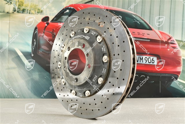 PCCB Ceramic brake disc, 991.2 C2 / C2S / C4 / C4S / 991.1 Turbo / 991.2 Turbo, damaged, R