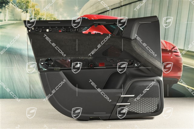 GTS, Vordertür verkleidung, Alcantara, Schwarz / Karminrot, Bose, L